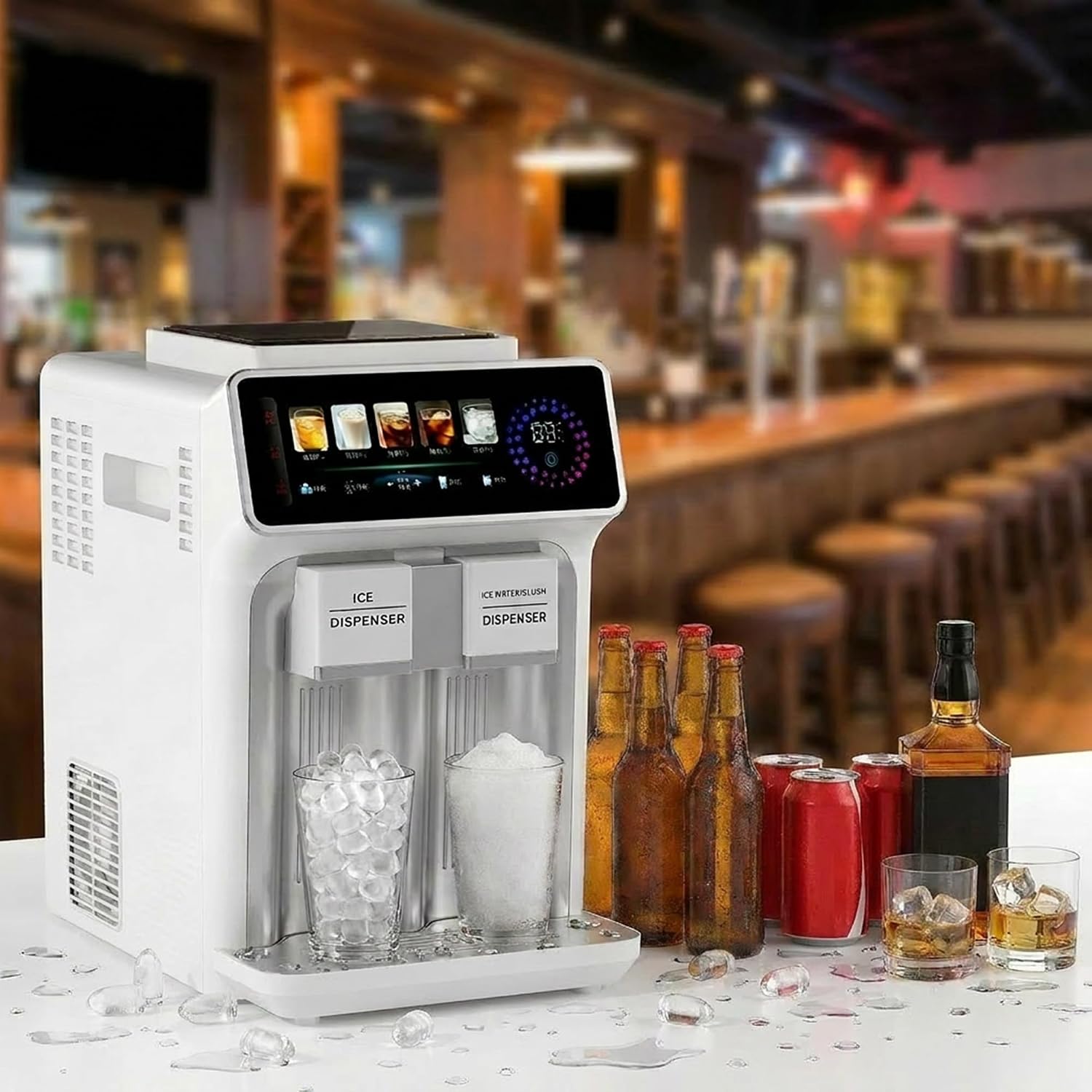 3-IN-1 Portable Countertop Ice Maker, 15kg/H, 1.5L Tank, 5 Adjustable Ice Modes wholesale product photo 11 — ASYMTON