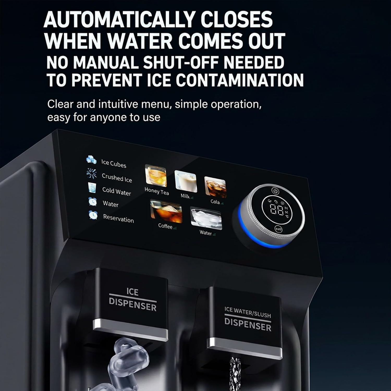 3-IN-1 Portable Countertop Ice Maker, 15kg/H, 1.5L Tank, 5 Adjustable Ice Modes wholesale product photo 12 — ASYMTON