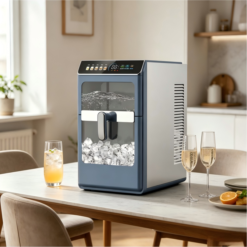 Automatic Ice Making Machine with Self-Cleaning for Home Bar Office Restaurant Hotel Use wholesale product photo 3 — ASYMTON