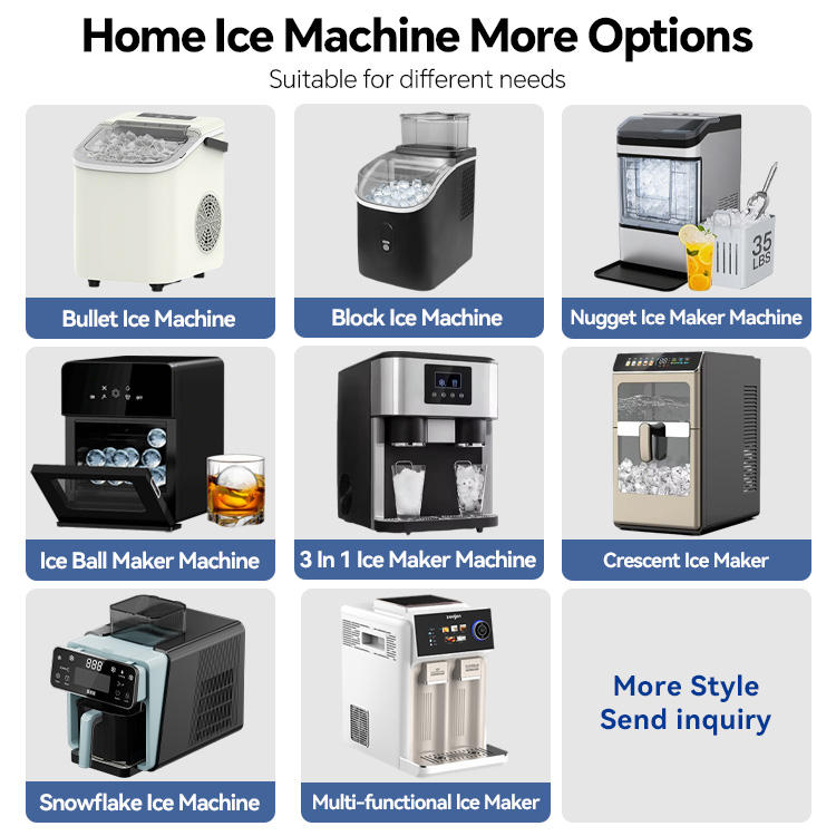 Automatic Ice Making Machine with Self-Cleaning for Home Bar Office Restaurant Hotel Use wholesale product photo 6 — ASYMTON