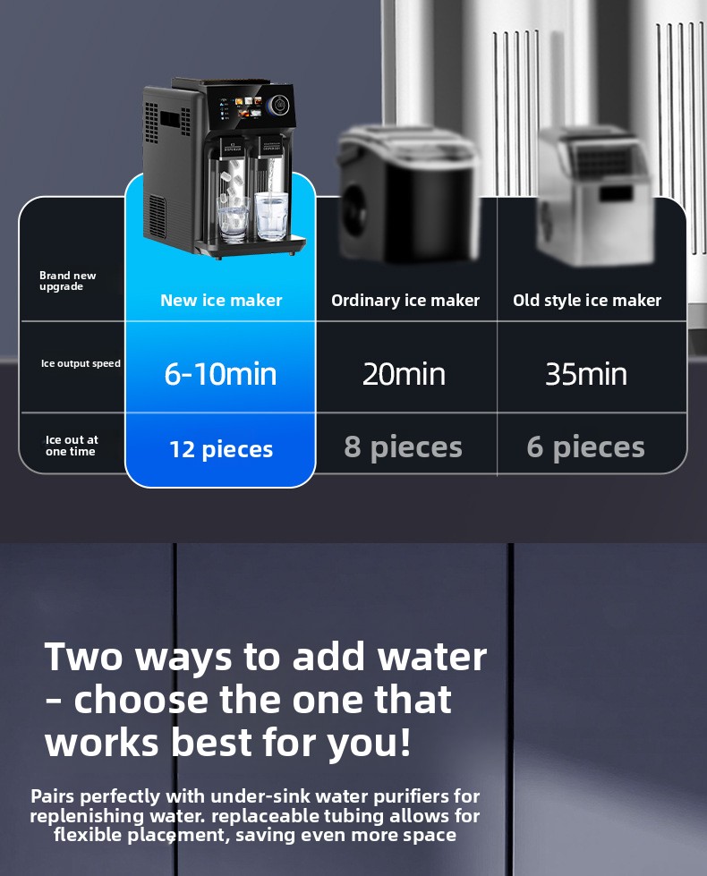 3-IN-1 Portable Countertop Ice Maker, 15kg/H, 1.5L Tank, 5 Adjustable Ice Modes wholesale product photo 13 — ASYMTON