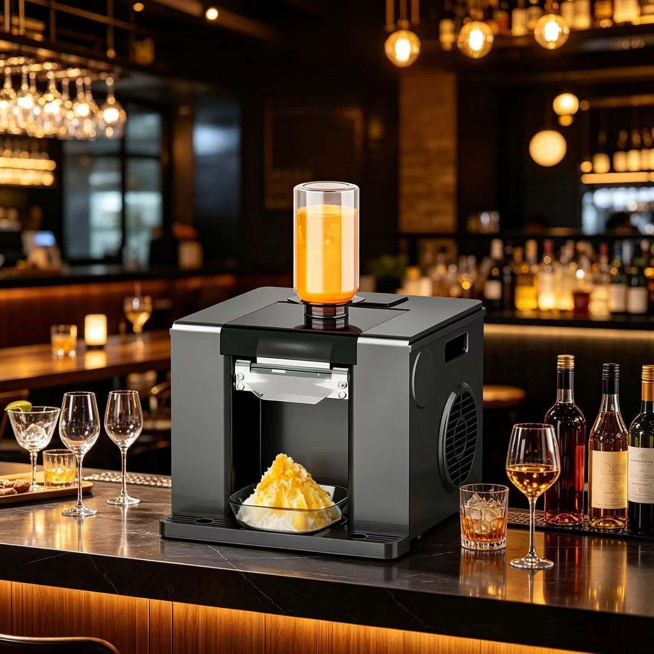 Less Rough Shaved Ice, Snowflake Ice Machine with 60kg/24H Output, Milk Coffee Juice Bingsu Maker for Cafe Dessert Shop Food Truck Use wholesale — ASYMTON OEM/ODM