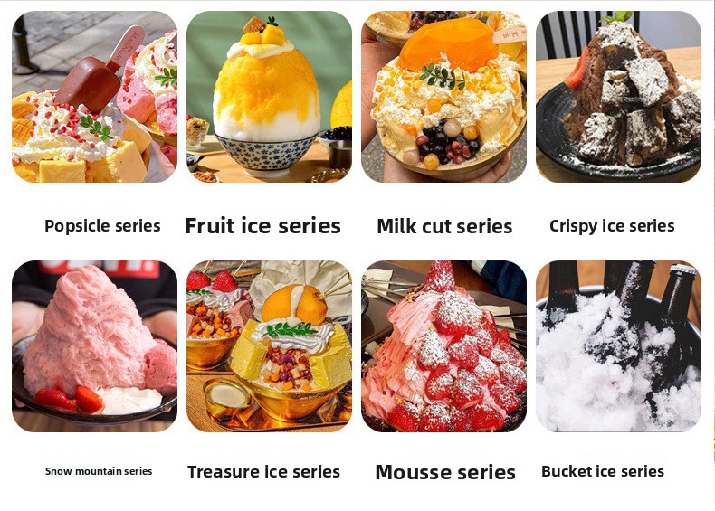 Less Rough Shaved Ice, Snowflake Ice Machine with 60kg/24H Output, Milk Coffee Juice Bingsu Maker for Cafe Dessert Shop Food Truck Use wholesale product photo 8 — ASYMTON