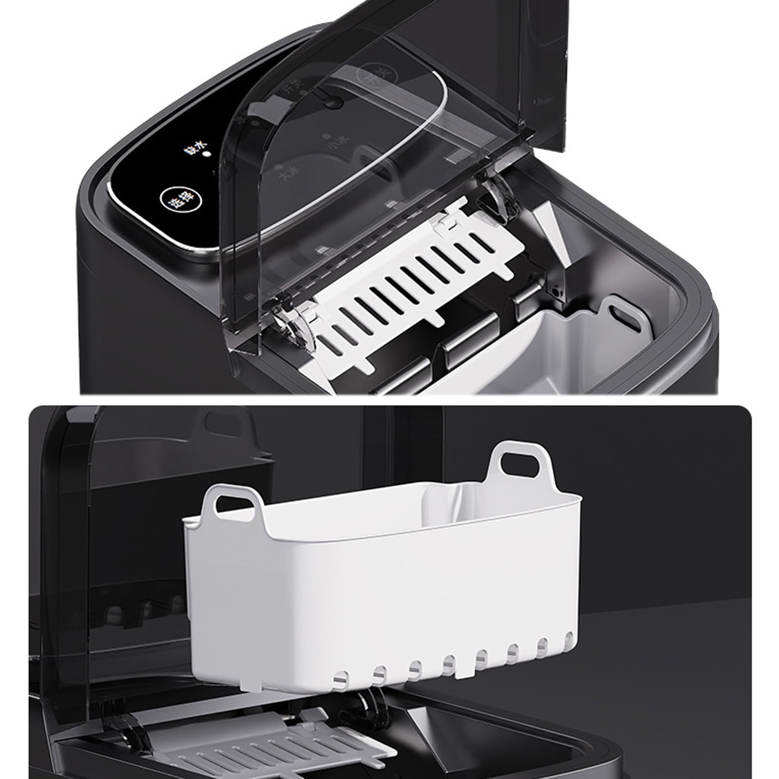 12kg/24H Countertop Bullet Ice Maker with 1.2kg Ice Storage wholesale product photo 7 — ASYMTON