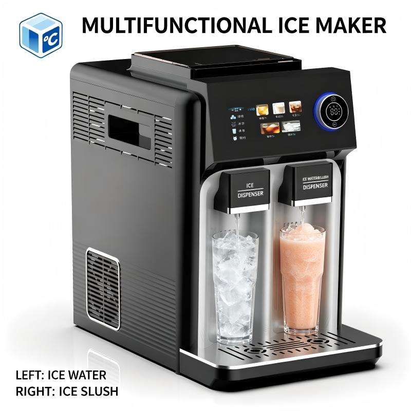 Multi Functional Ice Maker Automatic 3 In 1 Ice Maker Ice Slush Cold Water High Output 15kg 24h For Home Party wholesale product photo 4 — ASYMTON